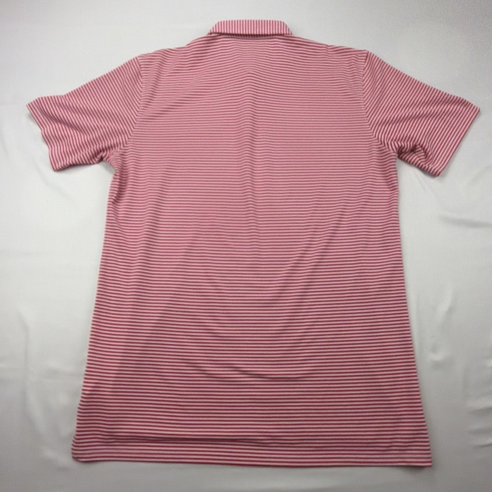 Holderness & Bourne Polo Shirt Mens Size L Red White Striped Golf Short Sleeve - Picture 8 of 9